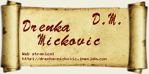 Drenka Micković vizit kartica